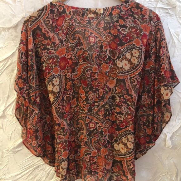 Banana Republic chiffon bohemian peasant top M/L - Picture 5 of 6